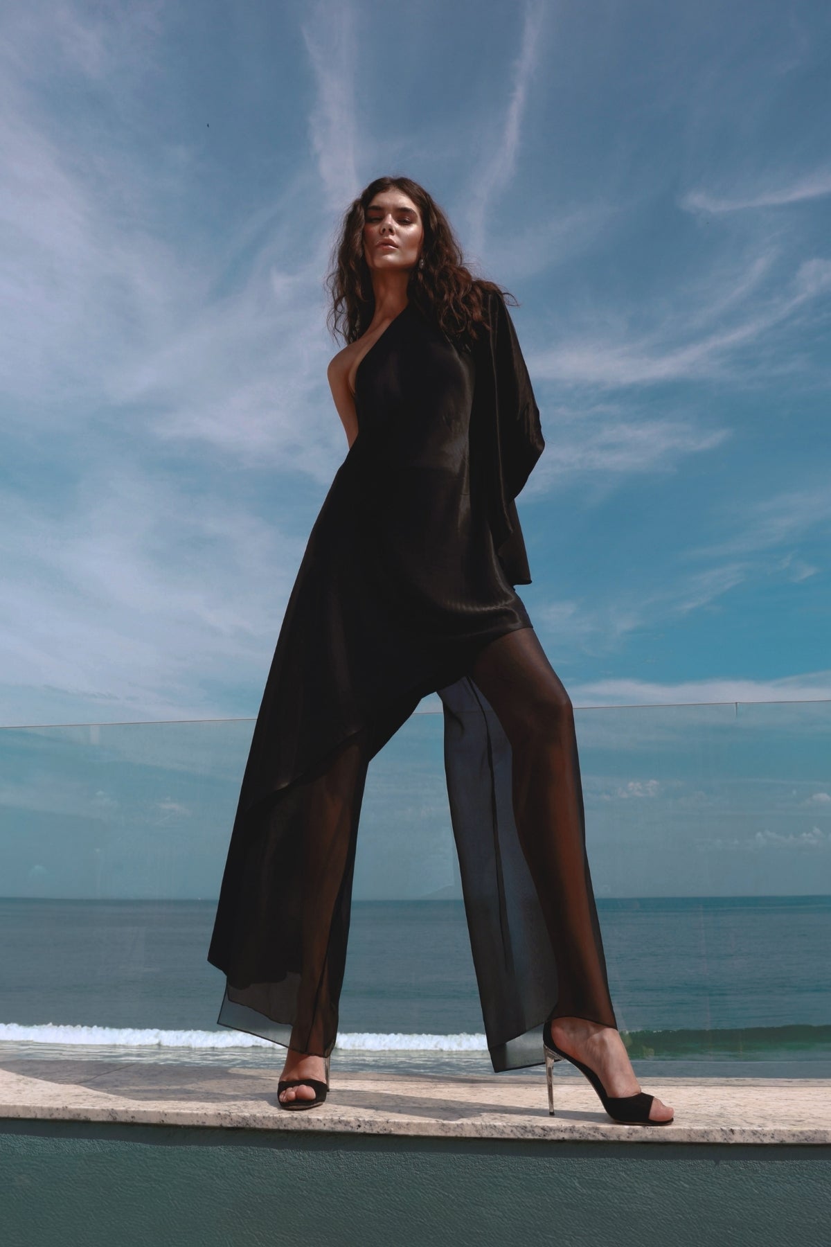 CALÇA PANTALONA DE ORGANZA DE SEDA