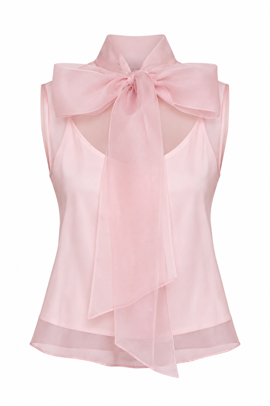 BLUSA LAÇO EM ORGANZA DE SEDA