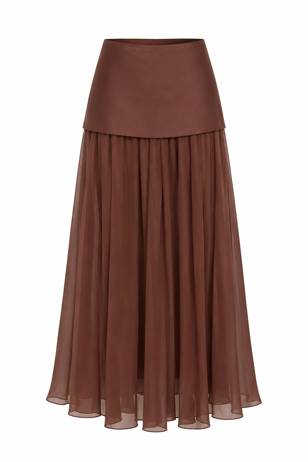 SAIA MIDI CHIFFON DE SEDA