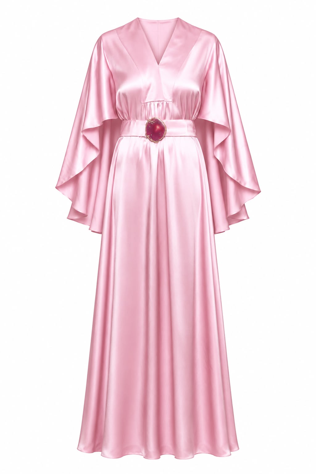 VESTIDO LONGO CETIM ÁGATA