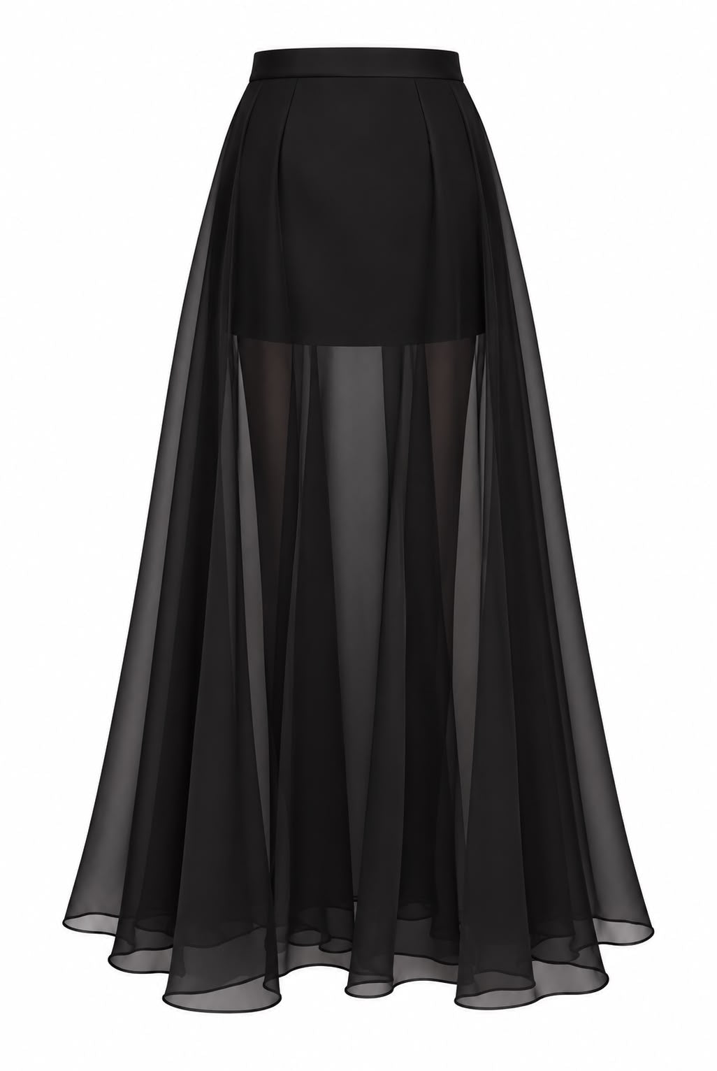 SAIA LONGA DE ORGANZA DE SEDA