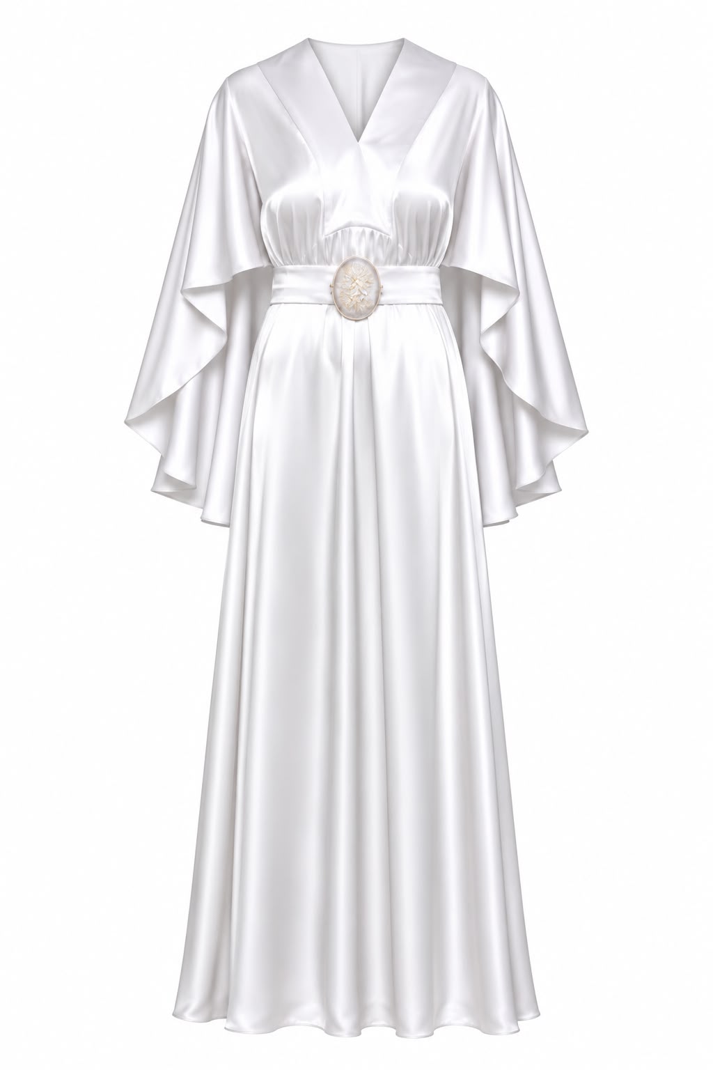 VESTIDO LONGO CETIM ÁGATA
