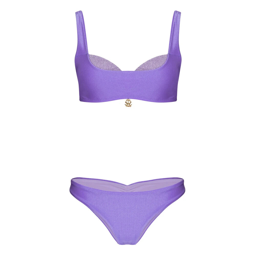 BIQUINI MEIA TAÇA LUREX - LILAS